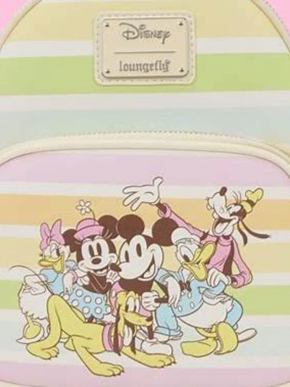 Loungefly Disney Mickey & Friends Rainbow Stripe Convertible Backpack NWT
